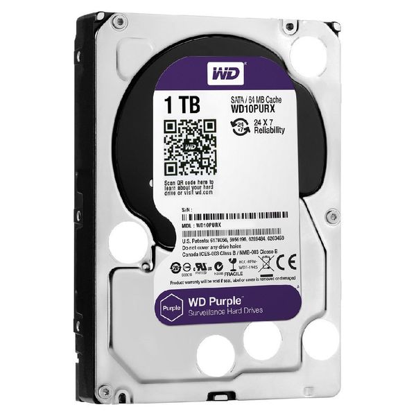 Жорсткий диск Western Digital Purple 1 TB 64 MB 5400 rpm WD10PURX 3.5 SATA III WD10PURX фото