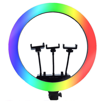 Кільцева LED лампа RGB MJ18 45см 220V 3 кріплення + пульт + чохол MJ18 фото