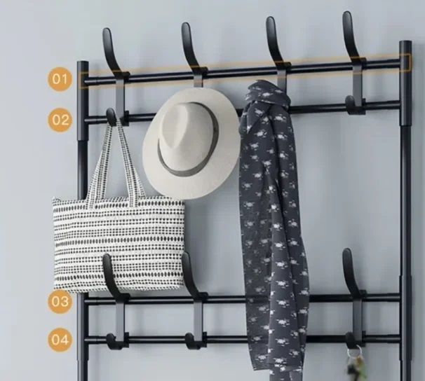 Металева підлогова вішалка для одягу і взуття New simple floor clothes rack size New simple floor clothes rack size фото