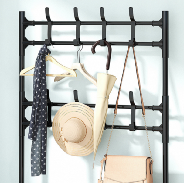 Металева підлогова вішалка для одягу і взуття New simple floor clothes rack size New simple floor clothes rack size фото