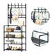 Металлическая напольная вешалка для одежды и обуви New simple floor clothes rack size New simple floor clothes rack size фото 7