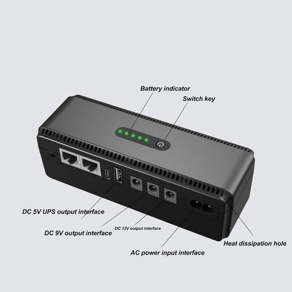 Джерело безперебійного живлення для роутера модему камери Mini UPS 10400 mAh 9588 фото