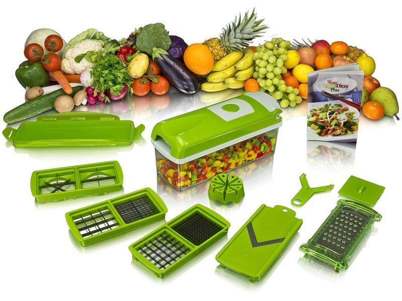 Овощерезка Nicer Dicer Plus полный комплект из 12 предметов Nicer Dicer Plus фото