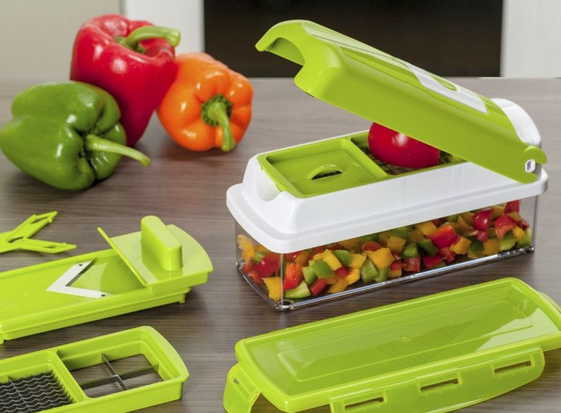 Овочерізка Nicer Dicer Plus повний комплект з 12 предметів Nicer Dicer Plus фото