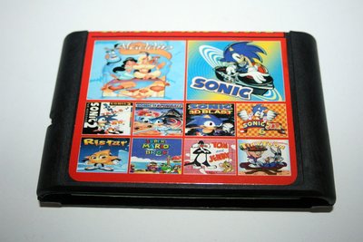 Картридж Sega 10в1 Super Mario Bros Sonic 6 Aladdin AA-10002 фото