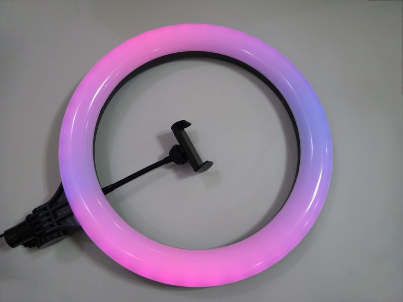 Кільцева LED лампа RGB MJ38 38см 220V 1 кріплення USB + пульт MJ38 фото