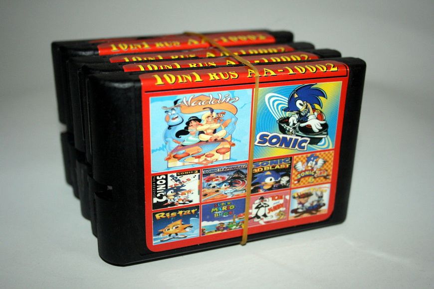 Картридж Sega 10в1 Super Mario Bros Sonic 6 Aladdin AA-10002 фото