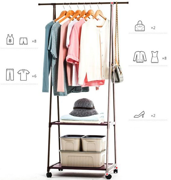 Підлогова пересувна вішалка для одягу Coat Rack Triangular Coat Rack Triangular фото