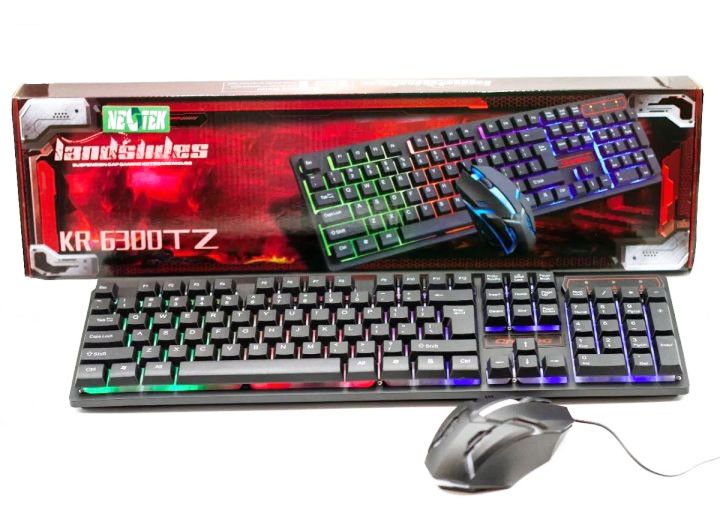 Игровая клавиатура с мышкой и подсветкой, Клавиатура с подсветкой клавиш KR-6300TZ KR-6300TZ фото